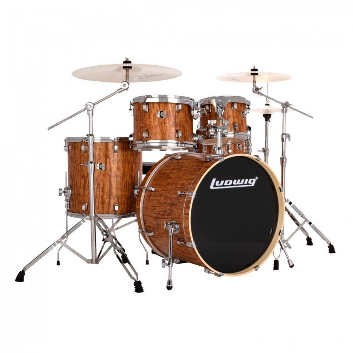 Ludwig Evolution 22'' 5pc Drum Kit w/Cymbals, Cherry